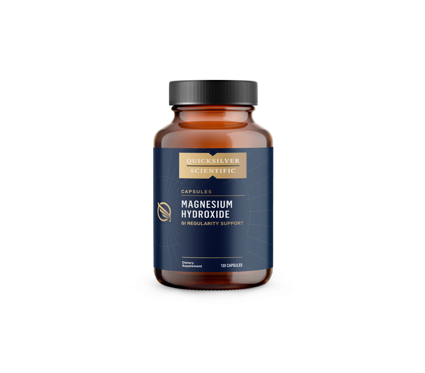Magnesium Hydroxide 120 vegan capsules. Healthy digestion, bowel movements. Vegan, sugar-free, gluten-free, allergen-free